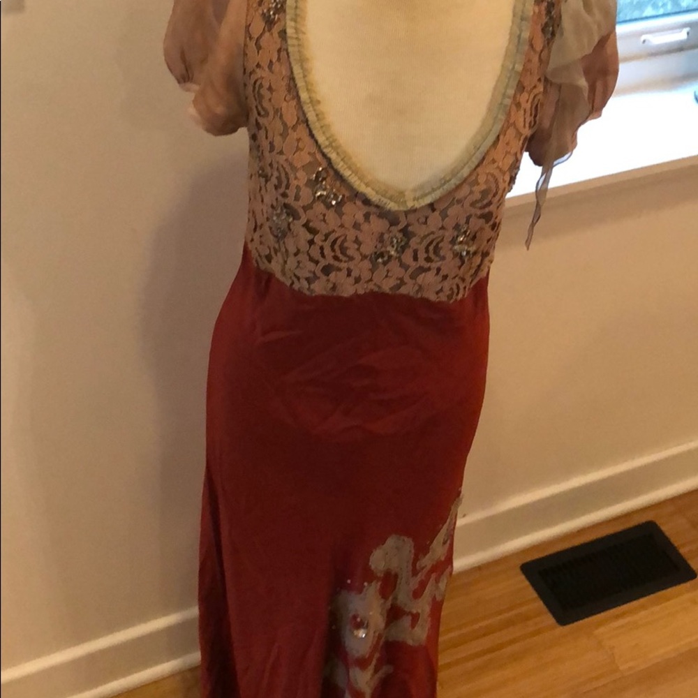 1920s Handmade Silk Vintage Beaded Lace Dress